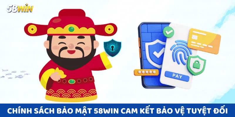 Chính sách bảo mật 58win cam kết bảo vệ tuyệt đối thông tin người dùng.